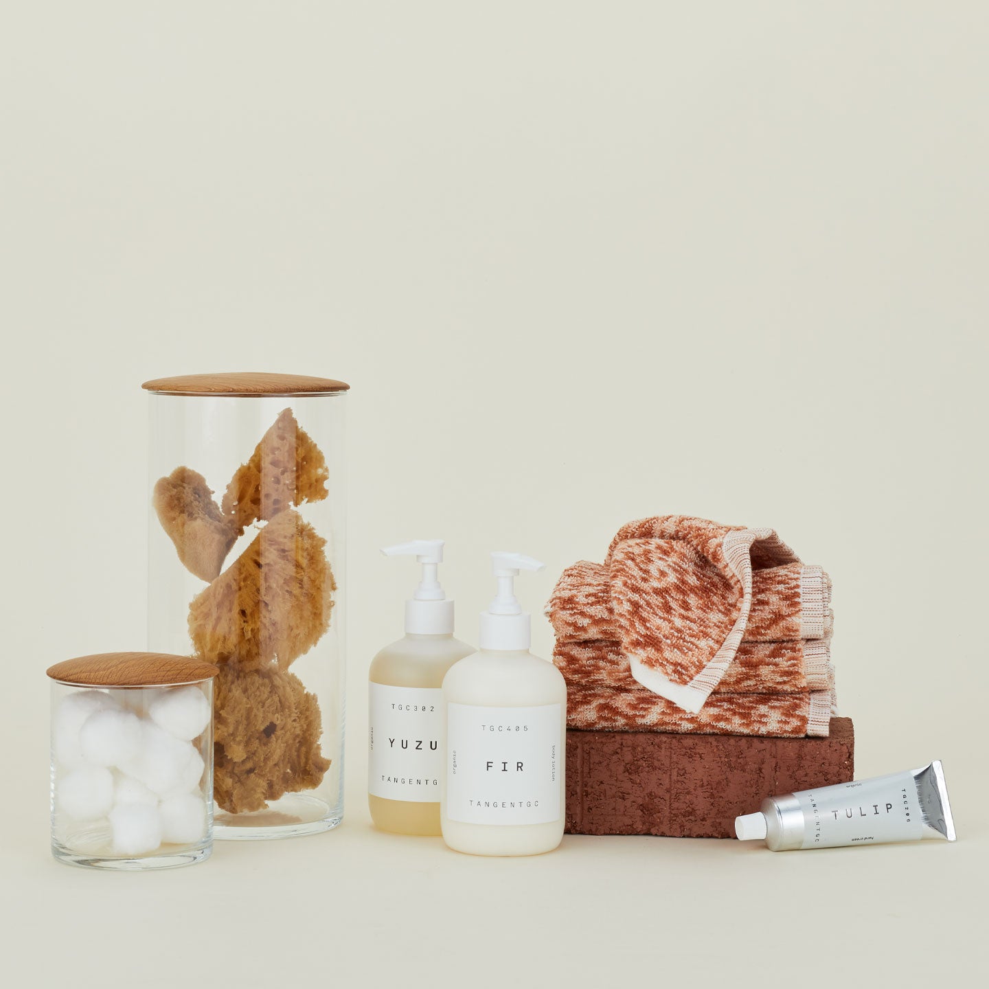 Space Dye Terry Towel - Terracotta