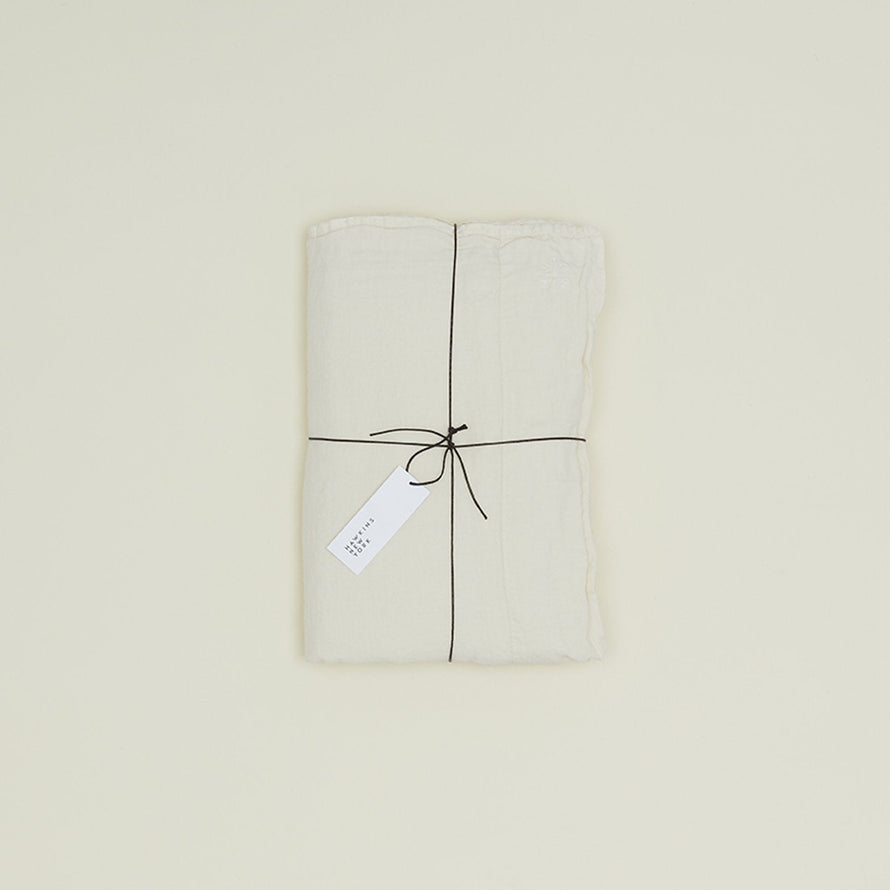 Simple Linen Flat Sheet - Ivory