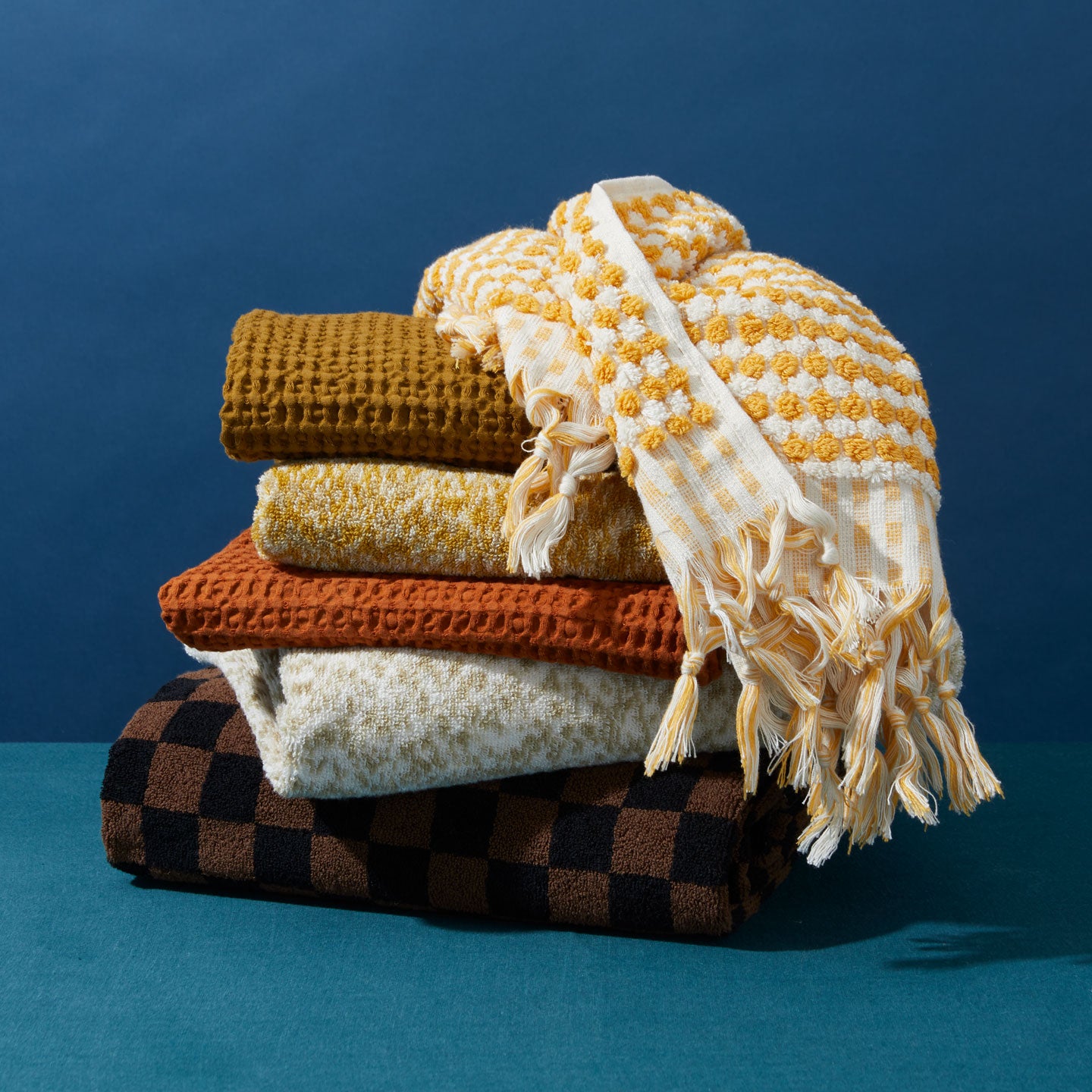 Space Dye Terry Towel - Mustard