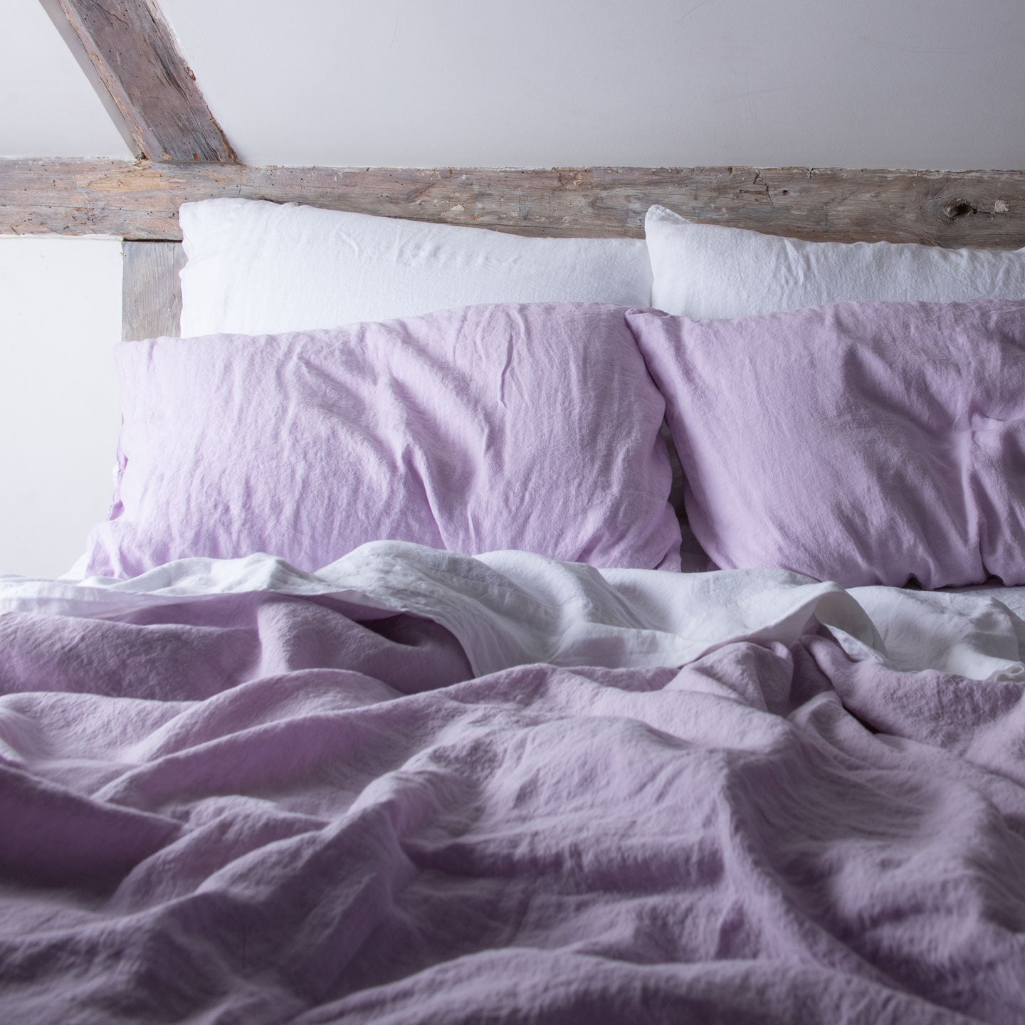 Simple Linen Fitted Sheet - Lilac