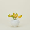 Verdure Vase in White in Medium size with flowers
