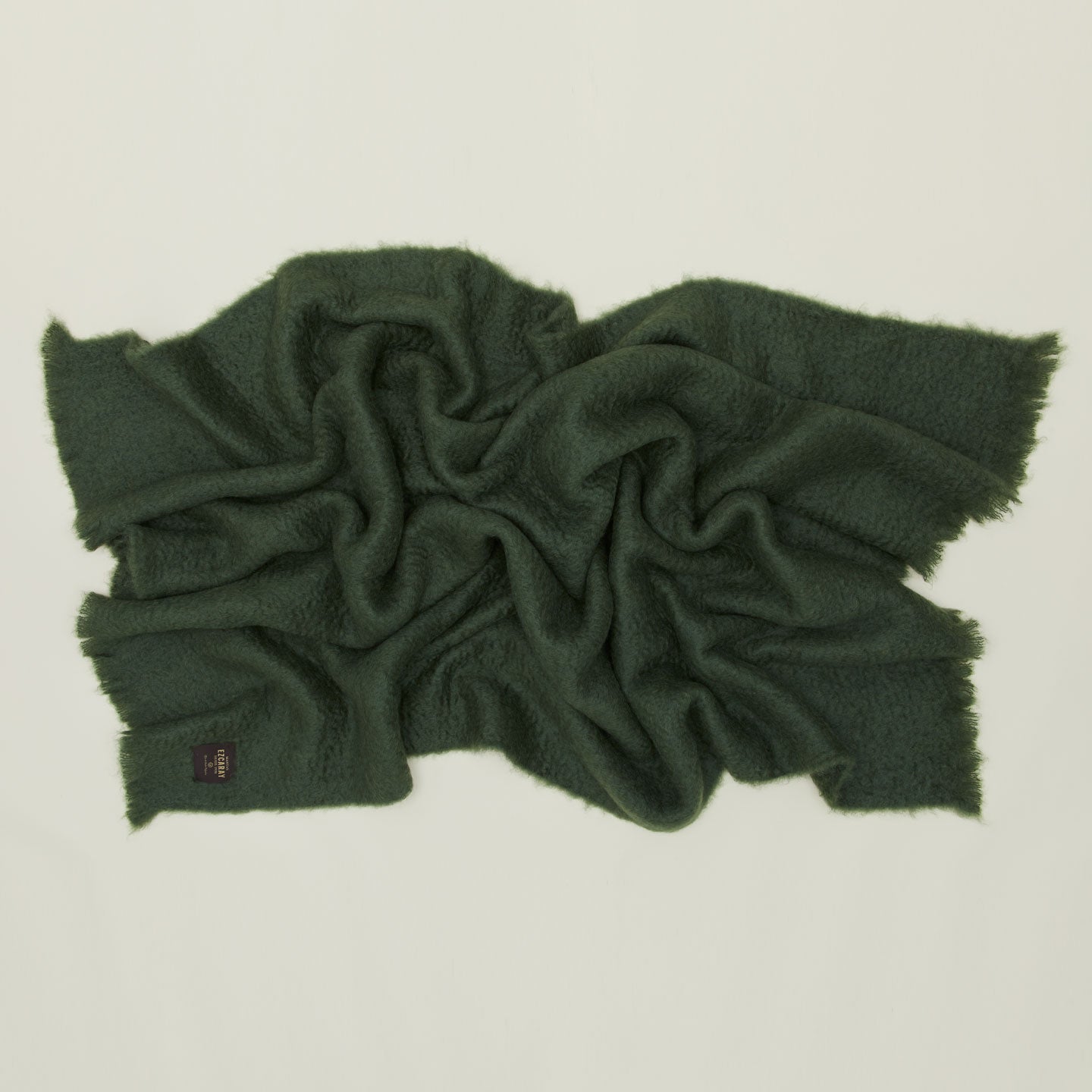 Solid Mohair Throw - Pine