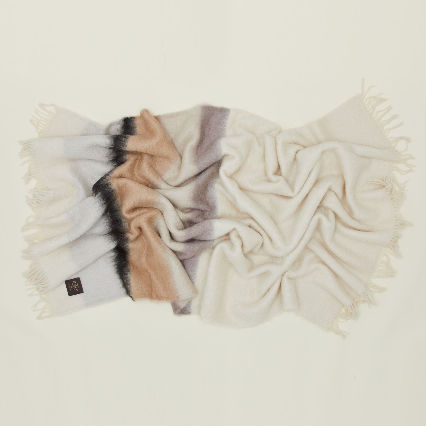 Stripe Mohair Throw - Neutral Stripe