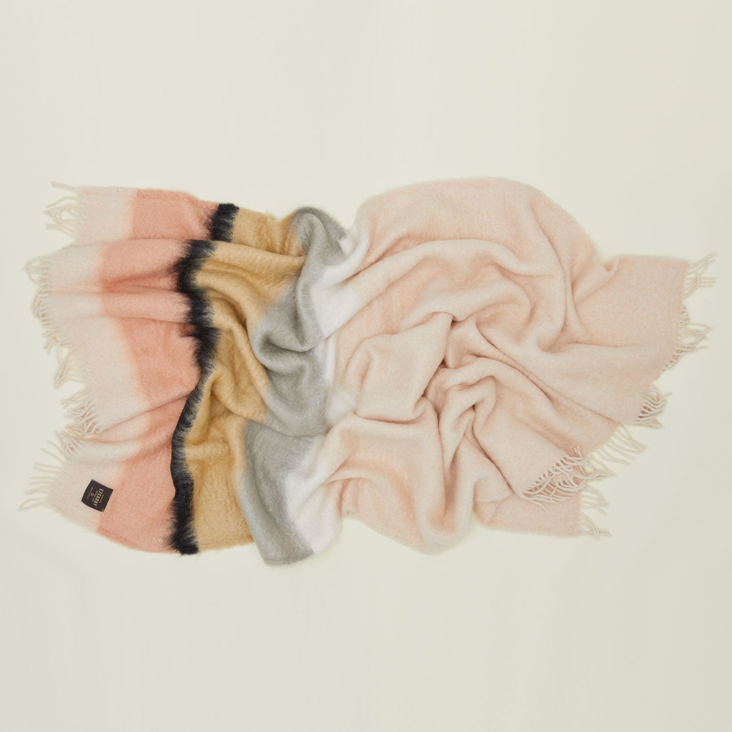 Stripe Mohair Throw - Cool Stripe