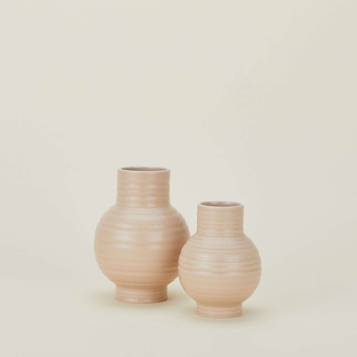 Essential Ceramic Vase in Blush in Small and Large sizes.