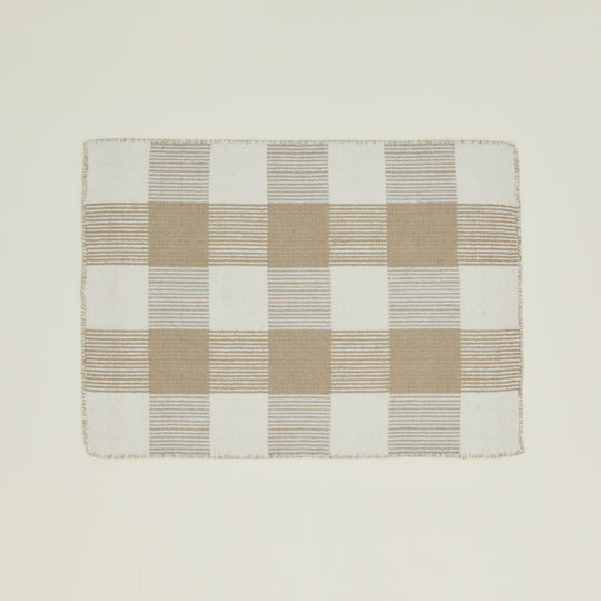 Simple Plaid Rug - Ivory/Flax