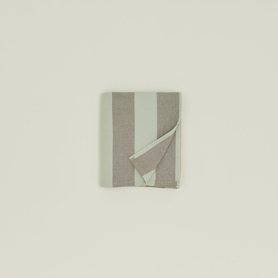 Essential Striped Tablecloth - Olive/Sage