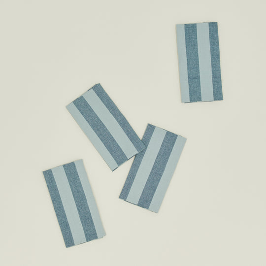 Essential Striped Dinner Napkin, Set of 4 - Sky/Peacock