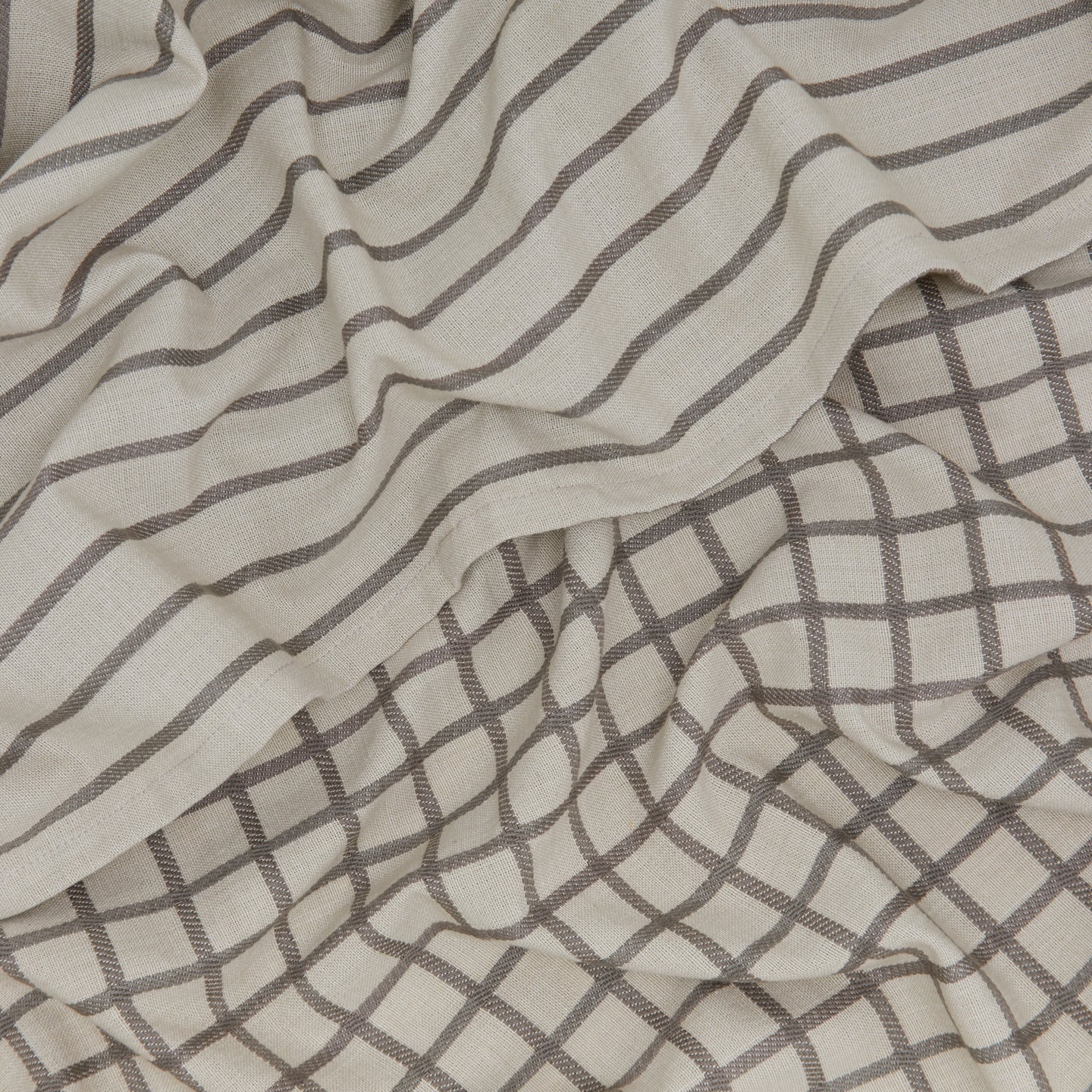 Essential Yarn Dyed Dish Towel, Set of 2 - Light Grey + Black