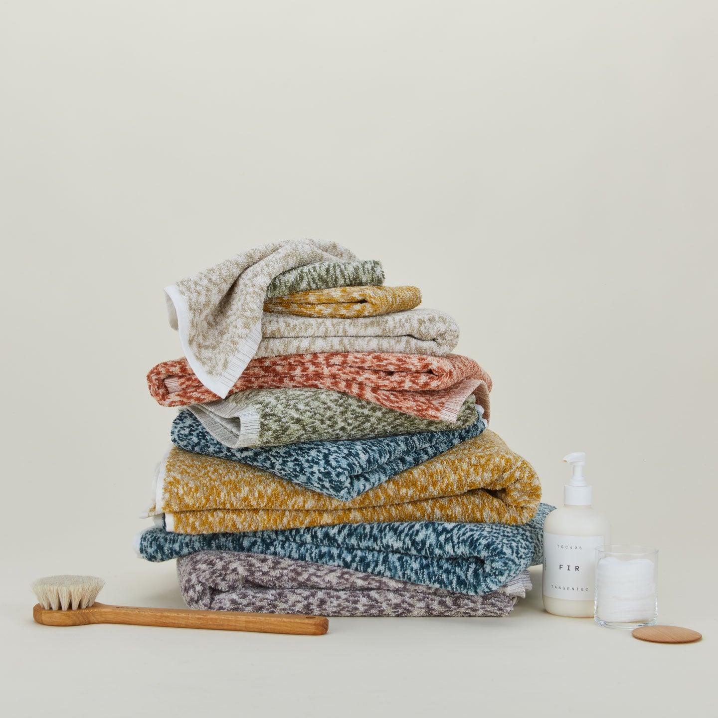 Space Dye Terry Towel - Mustard