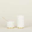 Simple Marbles Creamer and Simple Marble Sugar + Salt Dish