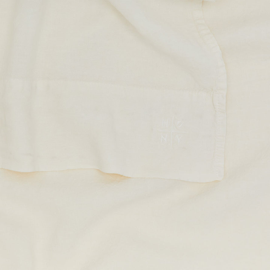 Simple Linen Flat Sheet - Ivory