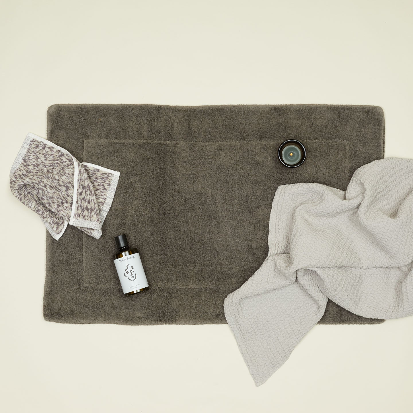 Simple Waffle Towel - Light Grey