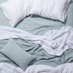 Simple Linen Fitted Sheet - Sky