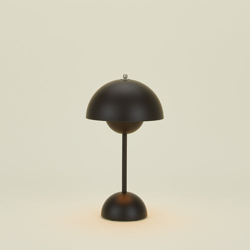 Flowerpot portable lantern in matte black