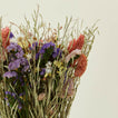 Close up view of Cottage dried floral bouquet.
