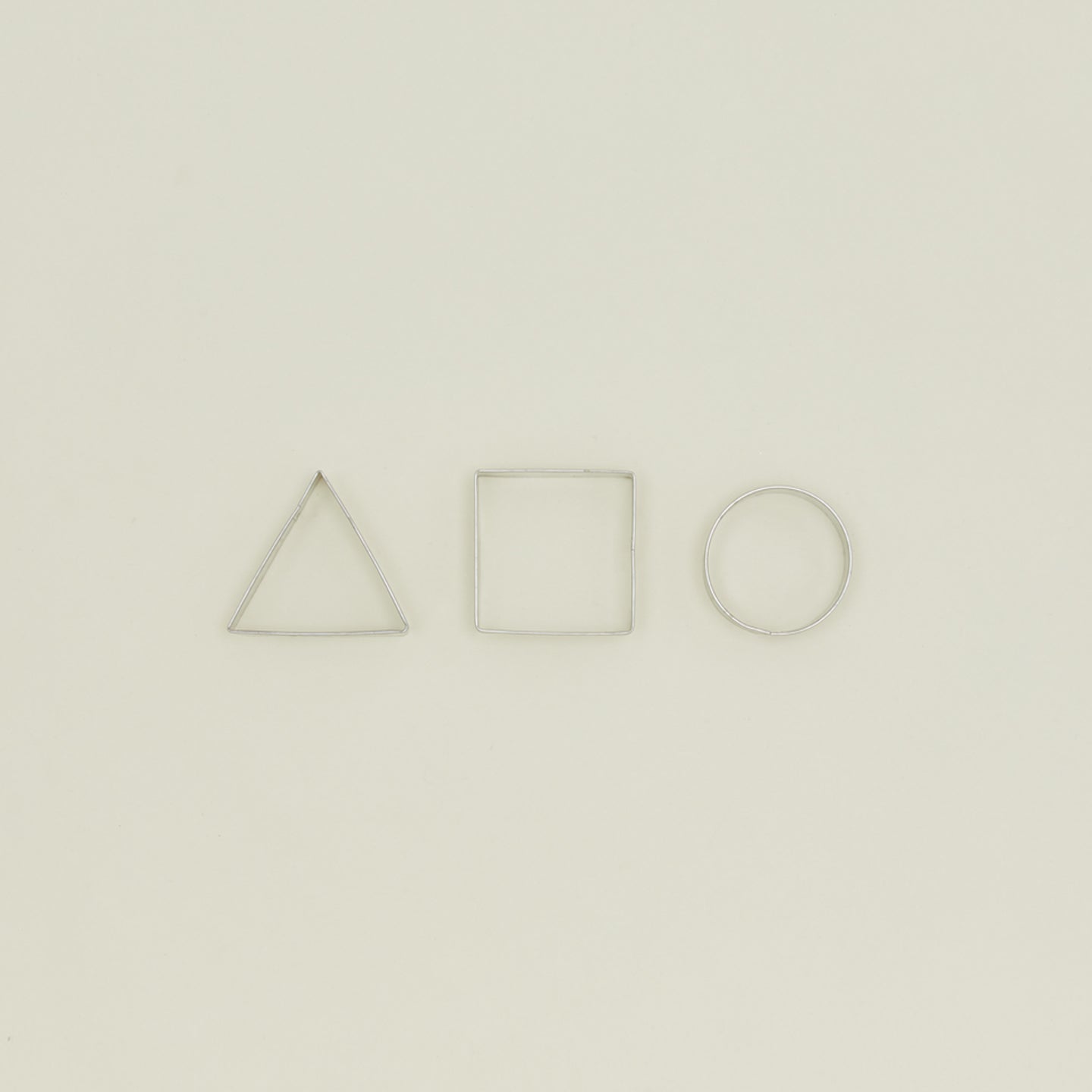 Geometric cookie cutter set of 3