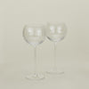 Ribbed Red Wine Glass, Set of 2 - Clear
