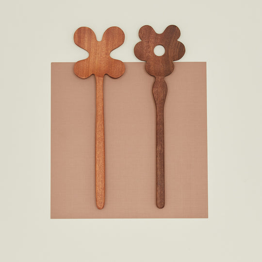 Floral Salad Servers