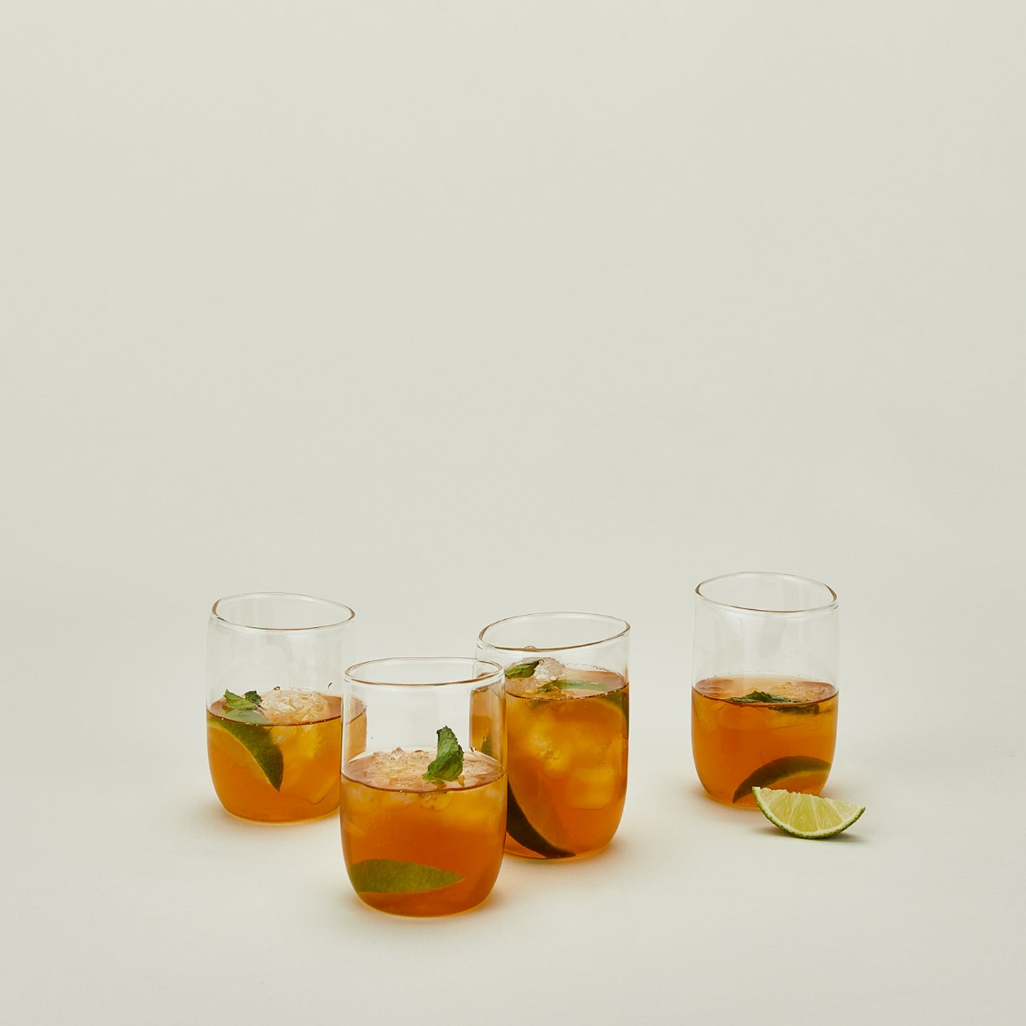 Large boreal glassware filled set of 4