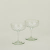 Hand Blown Coupe, Set of 2 - Optic