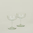 Bow glassware coupes in optic