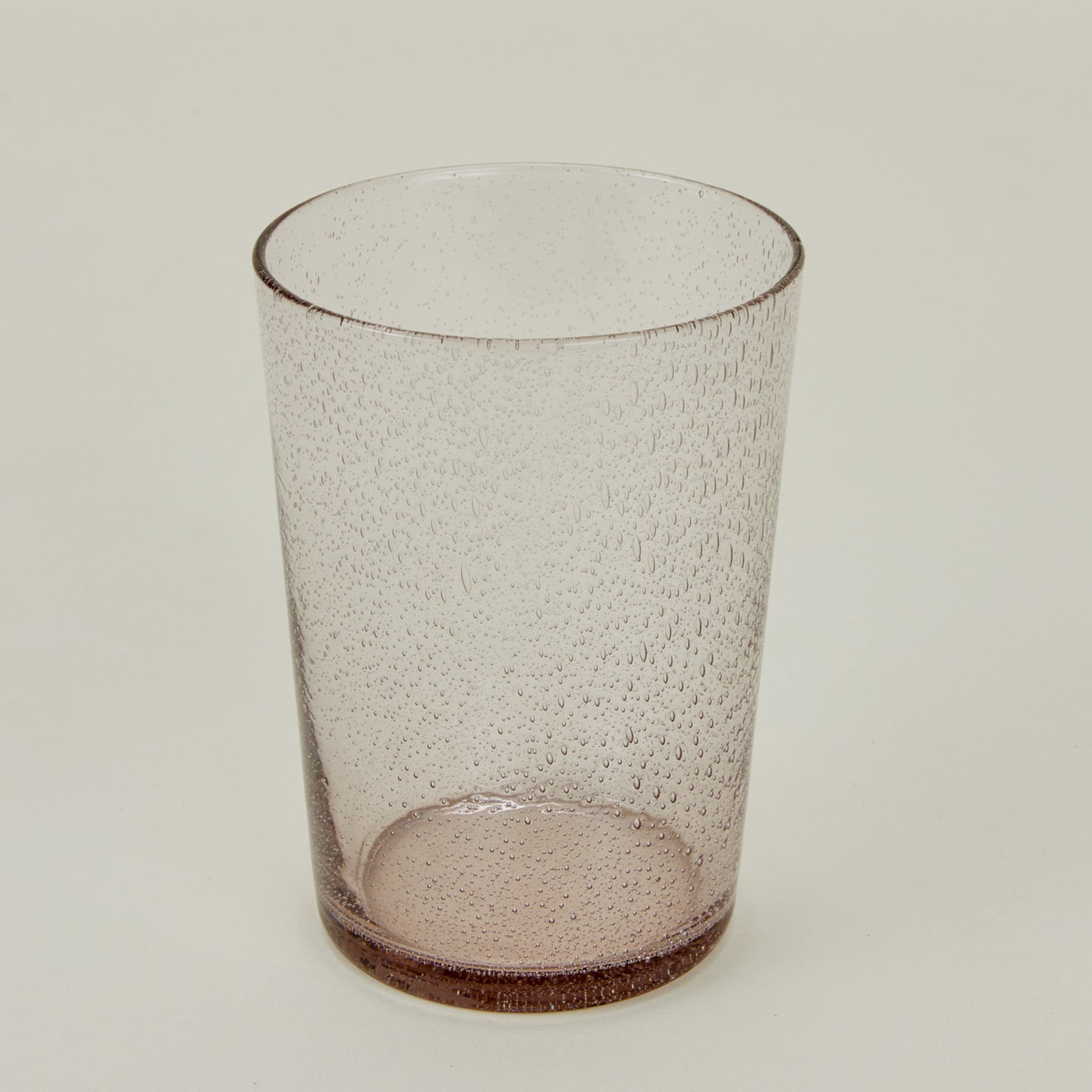 Close up of Glass Tumbler in Blush.