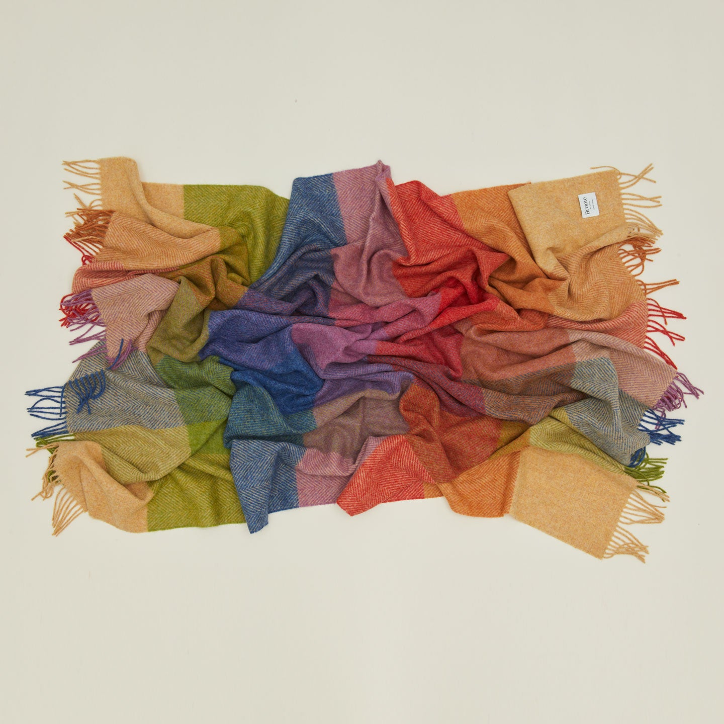 Wool plaid throw warm 