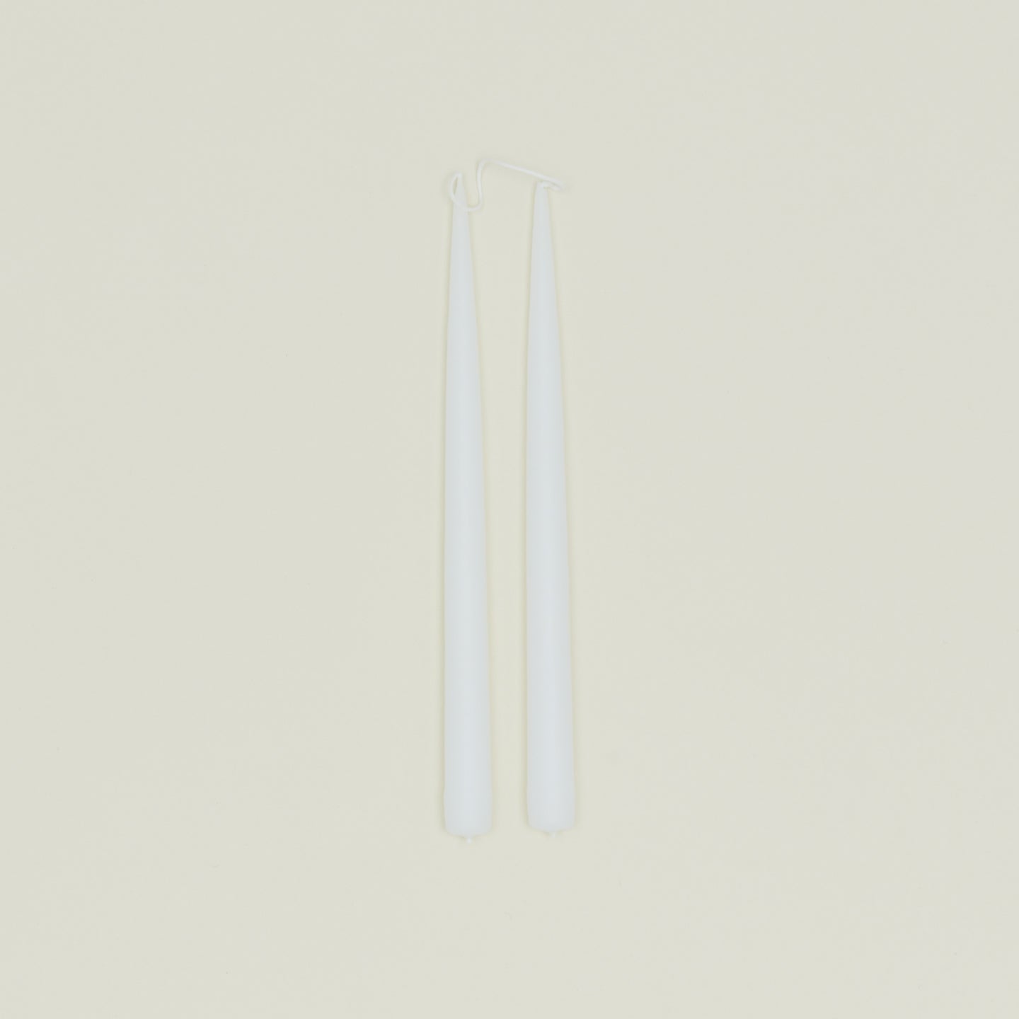 Danica taper candle pair in white