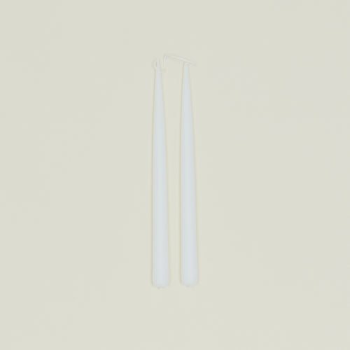 Danica taper candle pair in white