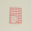 Dove and Donkey wicker fringed tablecloth in cherry