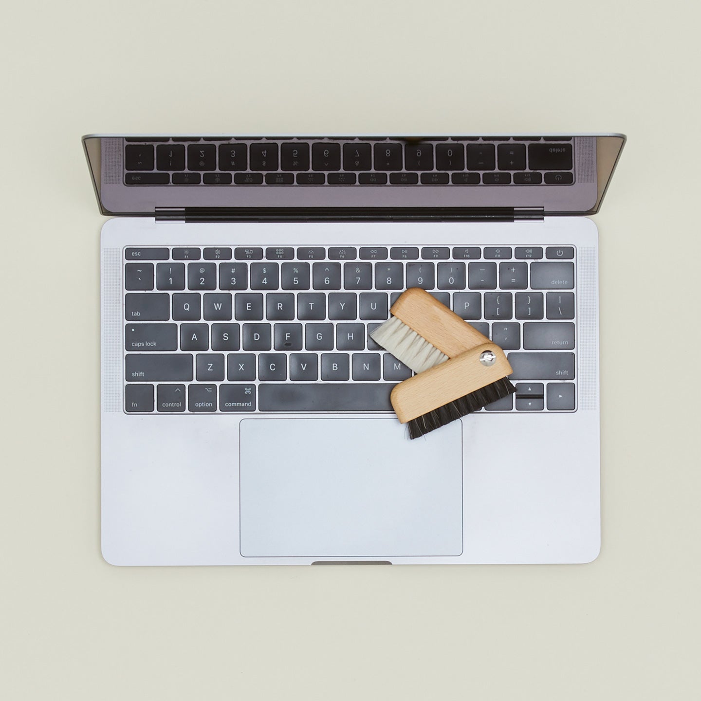 Laptop brush with laptop computer