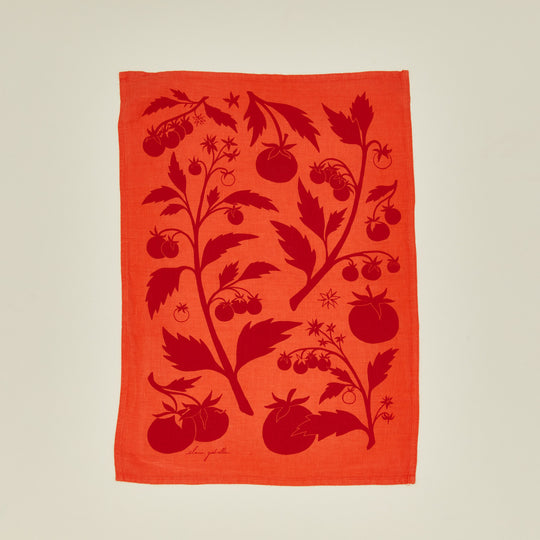 Linen Tea Towel - Tomato