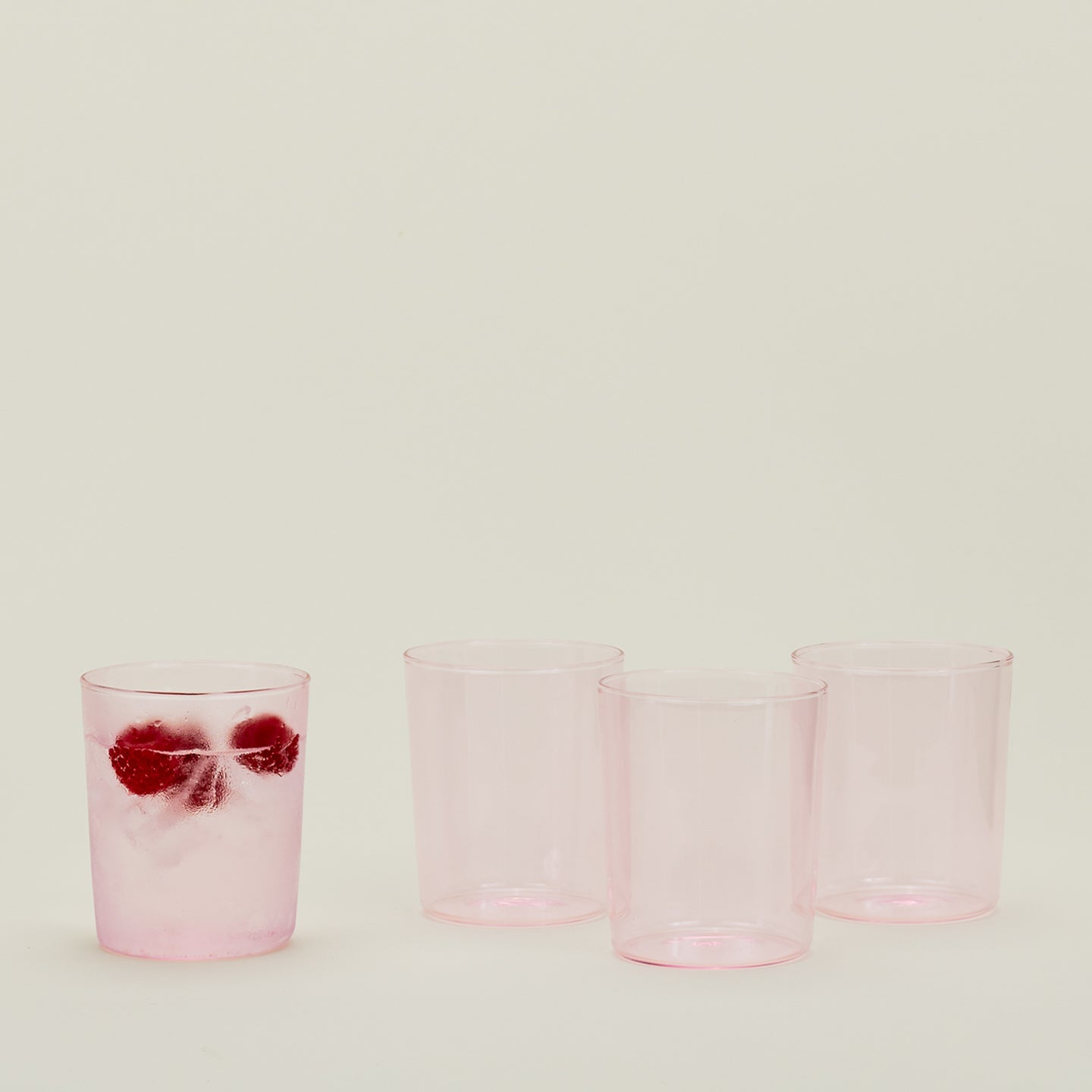 Four Medium Essential Glasses in Blush.