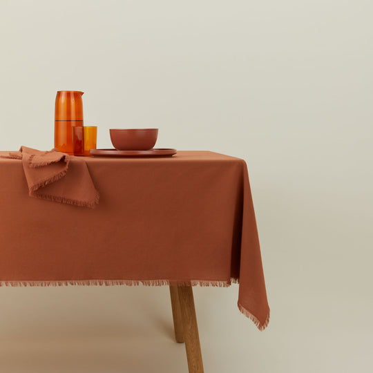 Essential Cotton Tablecloth - Terracotta