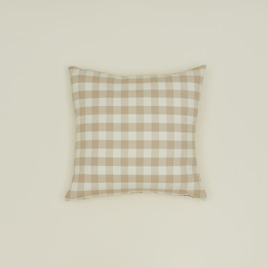 Essential Gingham 18x18 Pillow - Ivory/Flax