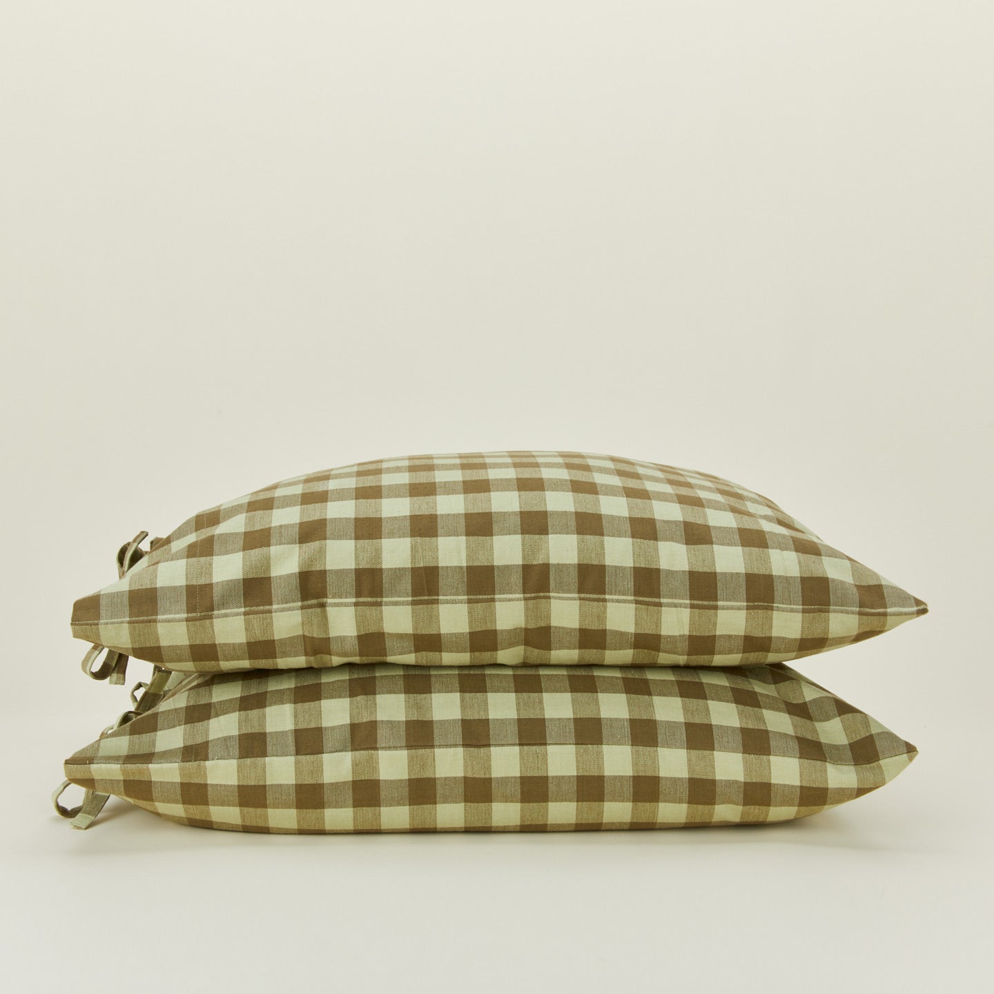 Essential Gingham Pillowcases, Set of 2 - Sage/Olive