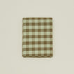 Gingham shower curtain in sage/olive