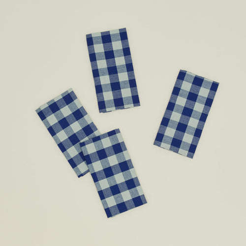 Essential Gingham napkins set of 4 in sky/blue