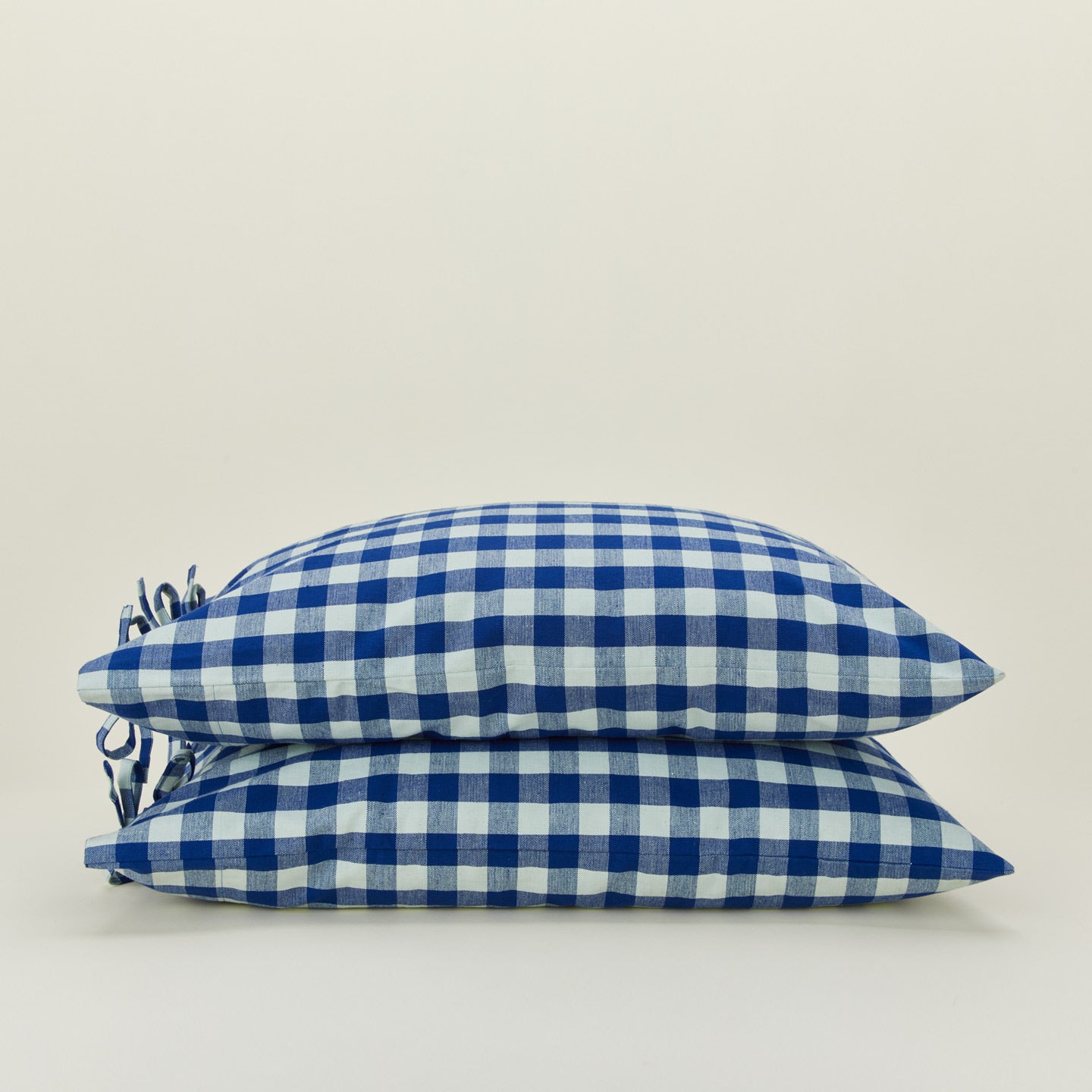 Essential Gingham Pillowcases, Set of 2 - Sky/Blue