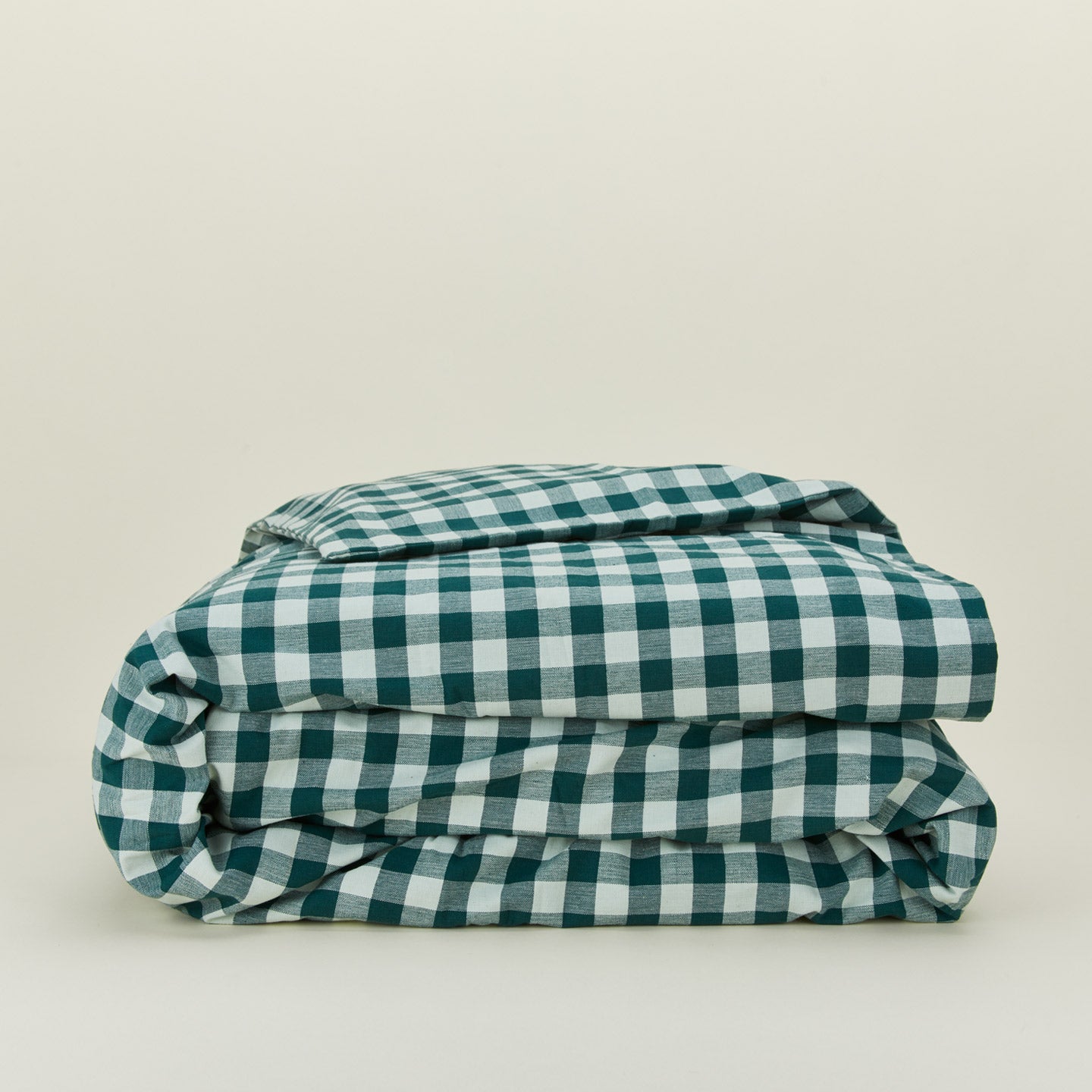 Essential Gingham Duvet - Sky/Peacock