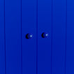 Small essential knobs in klein blue on cabinet doors