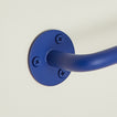 Close up view of essential towel bar in klein blue