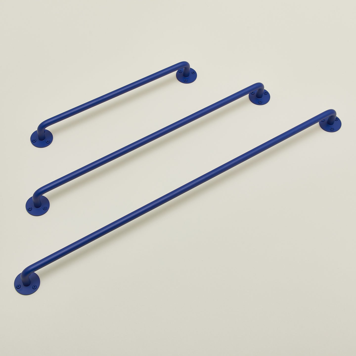 Essential towel bars in klein blue in various colors