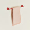 Essential towel bar in red with towel
