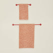 Essential towel bar in red with towels