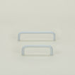 Essential drawer pulls in white in large and small sizes
