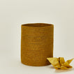 Essential Woven Waste Basket in Mustard
