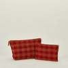 Essential Gingham Pouch - Red/Terracotta