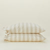 Essential Striped Pillowcases, Set of 2 - Ivory/Flax